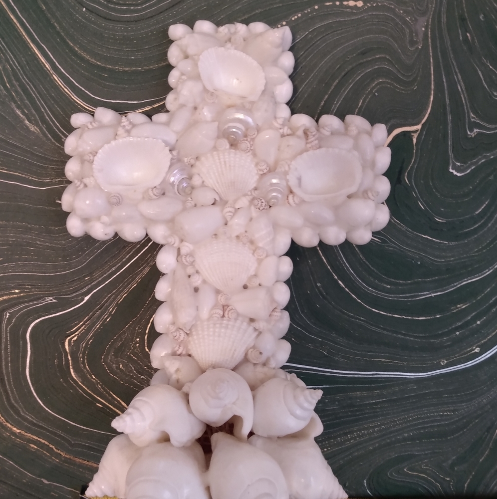 Handmade Seashell Cross